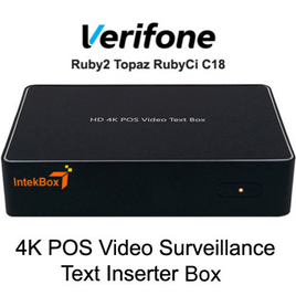 Verifone Ruby2, Topaz IntekBox Text Inserter HD 4K Network IP Camera Camera Solution - Intekbox