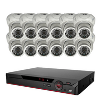 16CH DVR 4K Dome Camera Kit (8/12/16)